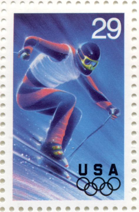 Scott 2807 1993 Winter Olympics Slalom 29 Cent Stamp
