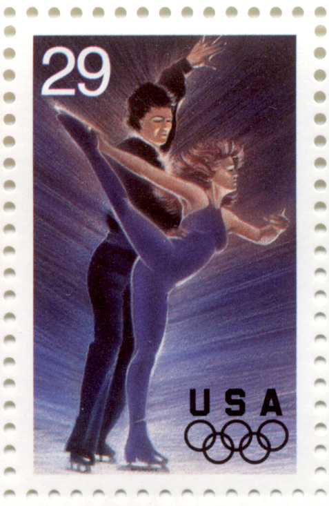 Scott 2809 1993 Winter Olympics Ice Dancing 29 Cent Stamp