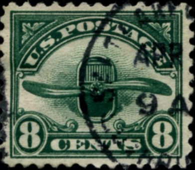 Scott C4 Dark Green 8 Cent Airmail Stamp