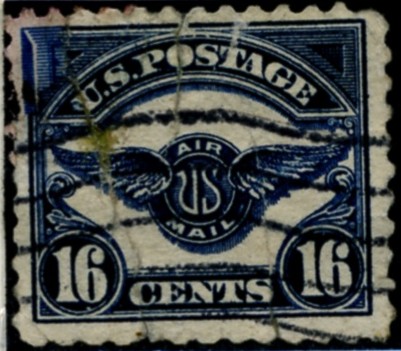 Scott C5 Dark Blue 16 Cent Airmail Stamp a