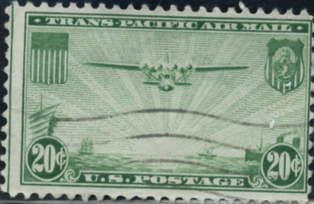 Scott C21 Pan Am Clipper 20 Cent Airmail Stamp