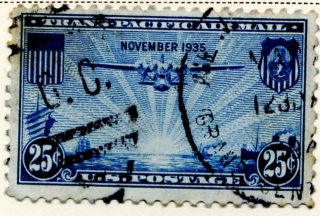 Scott C21 Pan Am Clipper 20 Cent Airmail Stamp a