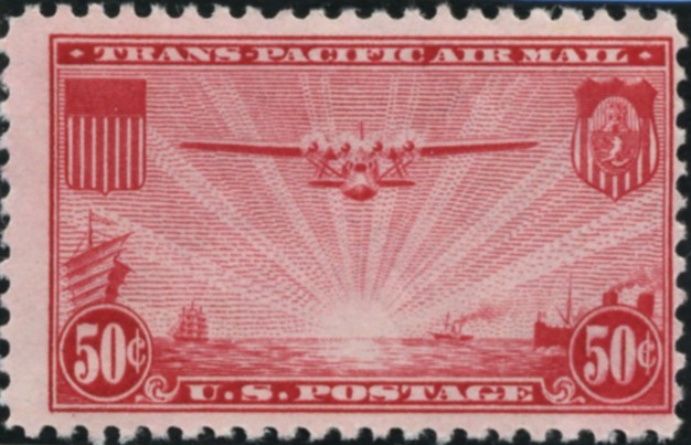 Scott C22 Pan Am Clipper 50 Cent Airmail Stamp