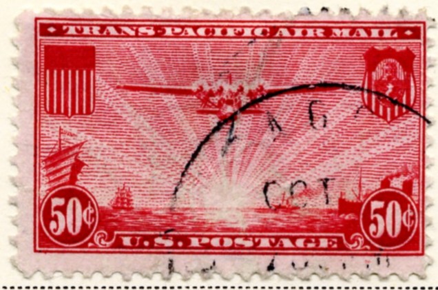 Scott C22 Pan Am Clipper 50 Cent Airmail Stamp