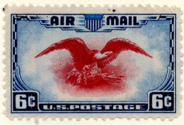 Scott C23 Eagle and Shield 6 Cent Airmail Stamp a