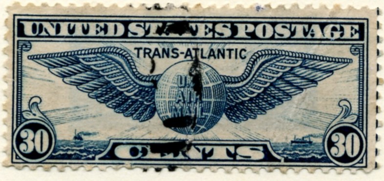 Scott C24 Trans Atlantic 30 Cent Airmail Stamp a
