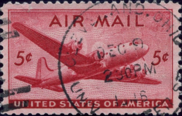 Scott C32 DC-4 Skymaster Large 5 Cent Airmail Stamp