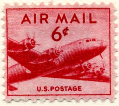 Scott C39 DC-4 Skymaster 6 Cent Airmail Stamp a