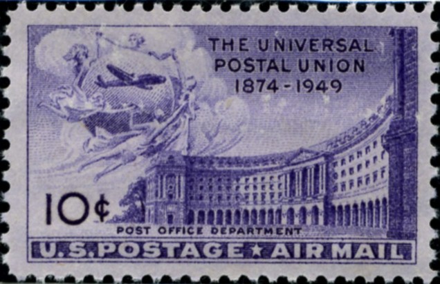 Scott C42 Universal Postal Union 10 Cent Airmail Stamp