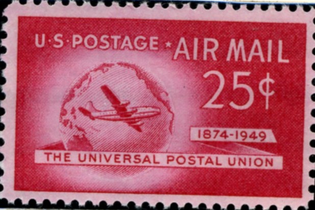 Scott C44 Universal Postal Union 25 Cent Airmail Stamp