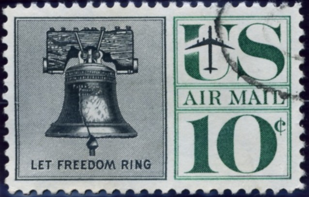 Scott C57 Liberty Bell 10 Cent Airmail Stamp