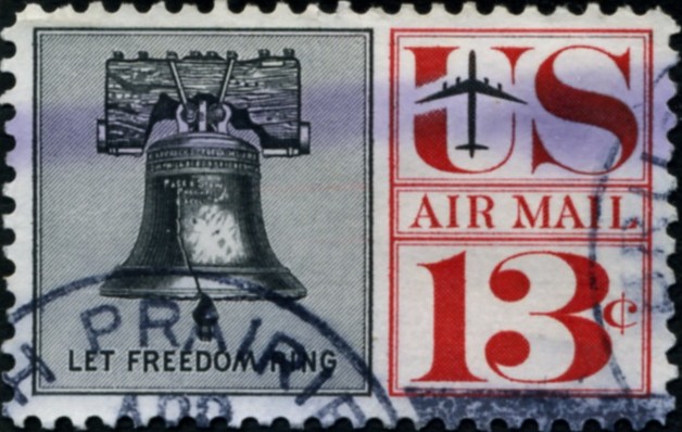 Scott C62 Liberty Bell 13 Cent Airmail Stamp