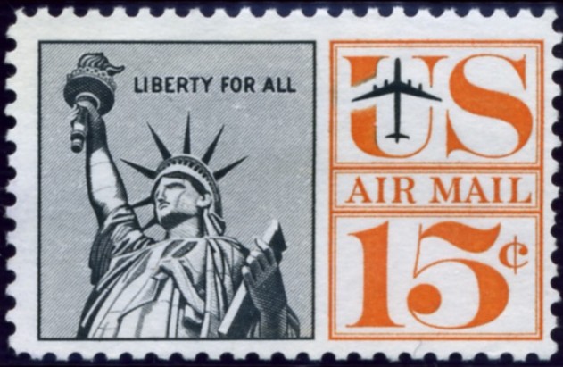 Scott C63 Statue of Liberty 15 Cent Airmail Stamp