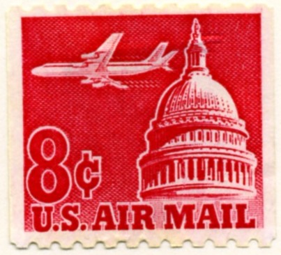 Scott C65 Jetliner Over Capitol 8 Cent Airmail Coil Stamp a