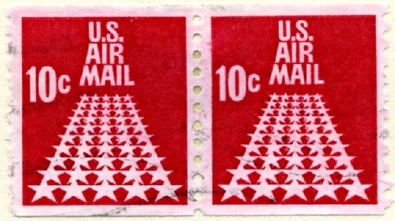 Scott C73 Runway of Stars 10 Cent Airmail Coil Stamp Pair