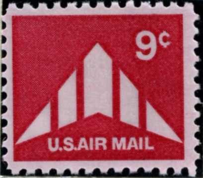 Scott C77 Delta Wing 9 Cent Airmail Stamp