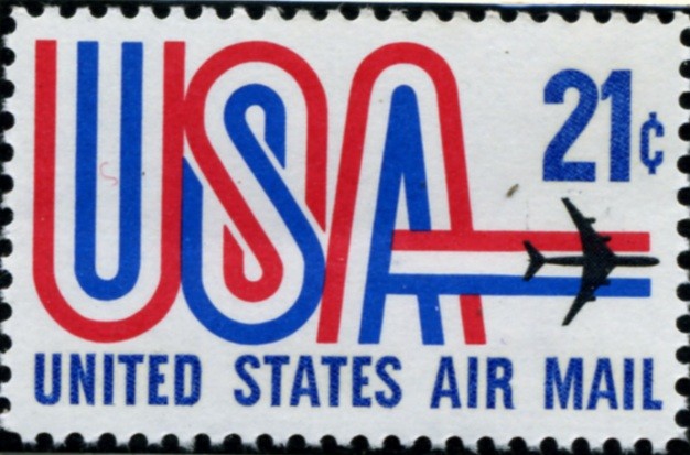 Scott C81 USA and Jet 21 Cent Airmail Stamp