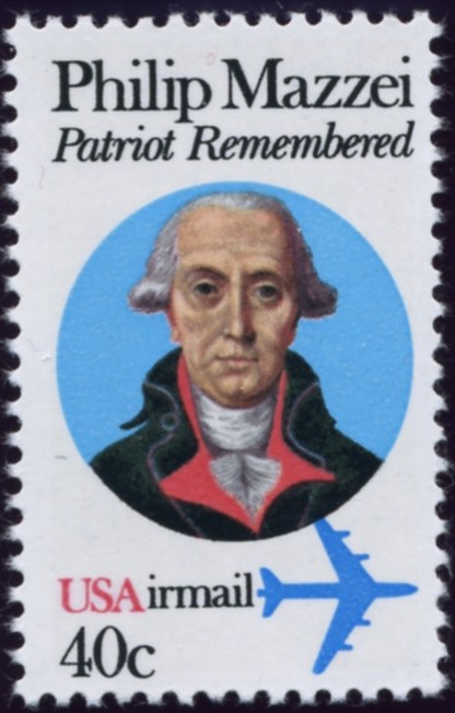 Scott C98 Philip Mazzei 40 Cent Airmail Stamp