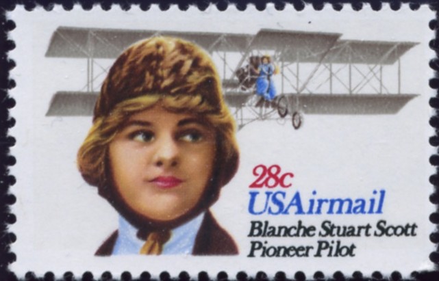 Scott C99 Blanche Stuart Scott 28 Cent Airmail Stamp