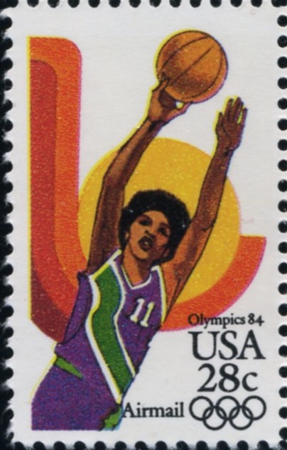 Scott C103 Summer Olympics Basketball 28 Cent Airmail Stamp