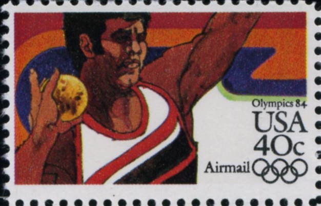 Scott C105 Summer Olympics Shot Put 40 Cent Airmail Stamp