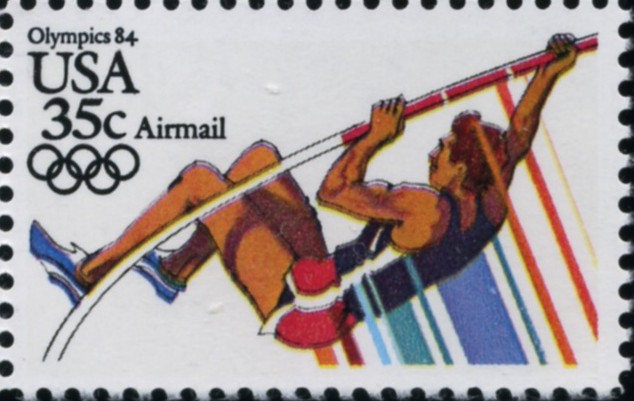Scott C112 Summer Olympics Pole Vault 35 Cent Airmail Stamp