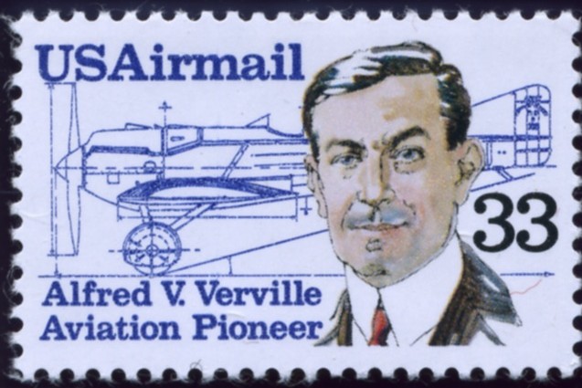 Scott C113 Alfred V Verville 33 Cent Airmail Stamp