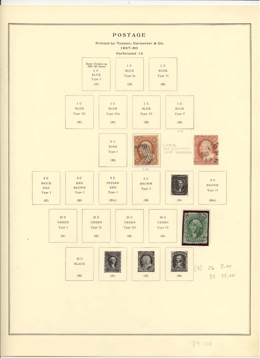 Postage Stamps Scott 26 and 35