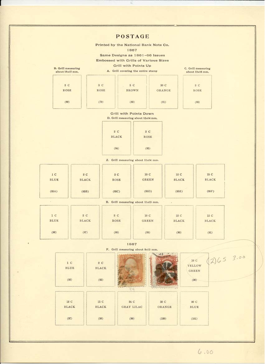 Postage Stamps Scott 94 and 95