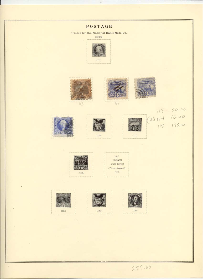 Postage Stamps Scott 113 114 115