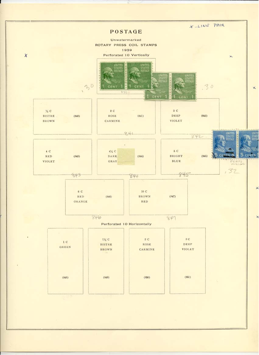 Postage Stamps Scott 839 and 845