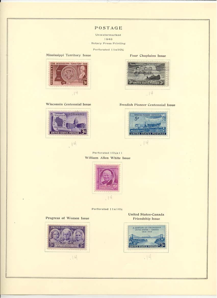 Postage Stamps Scott 955 956 957 958 960 959 961