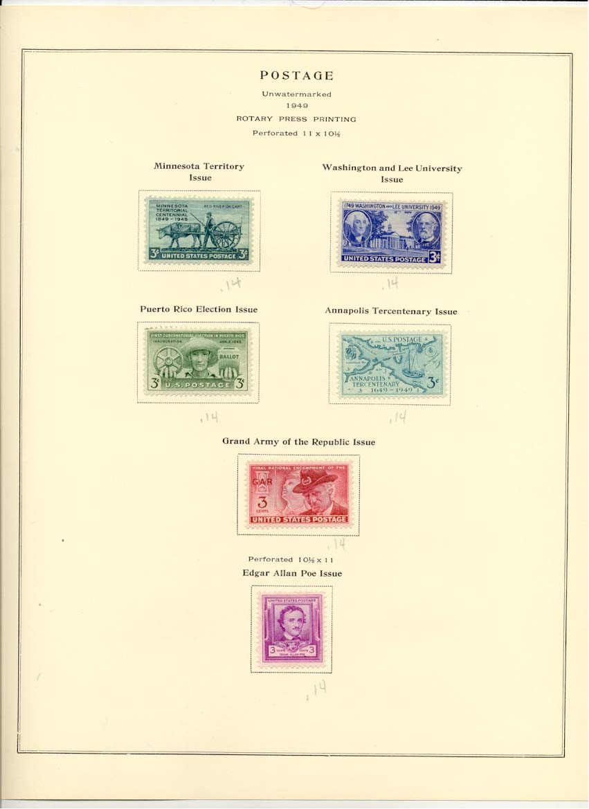 Postage Stamps Scott 981 982 983 984 985 986