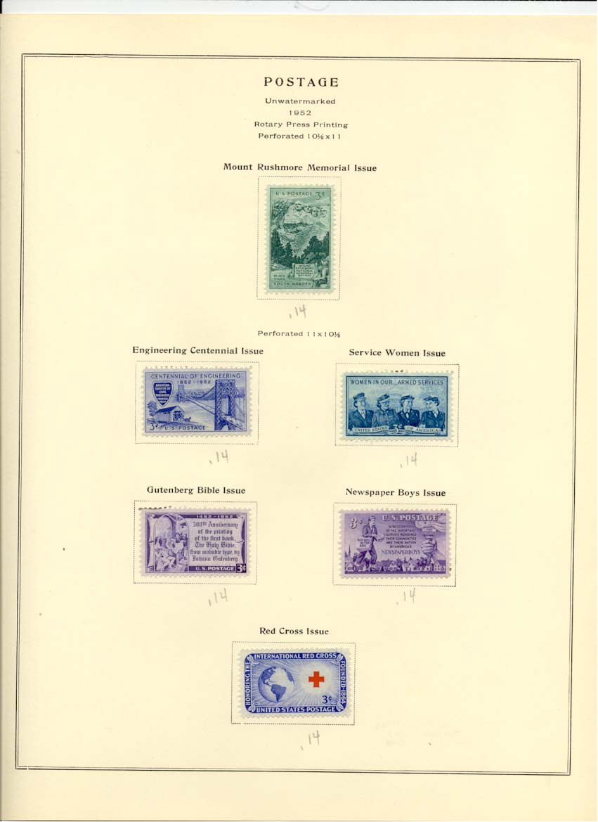 Postage Stamps Scott 1011 1012 1013 1014 1015 1016