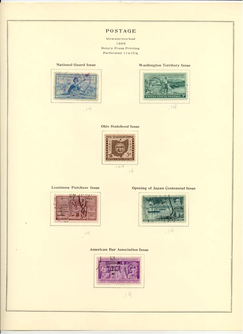 Postage Stamps Scott 1017 1019 1018 1020 1021 1022