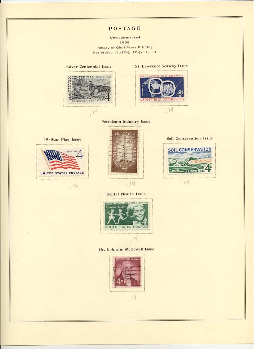 Postage Stamps Scott 1130 1131 1132 1134 1133 1135 1138