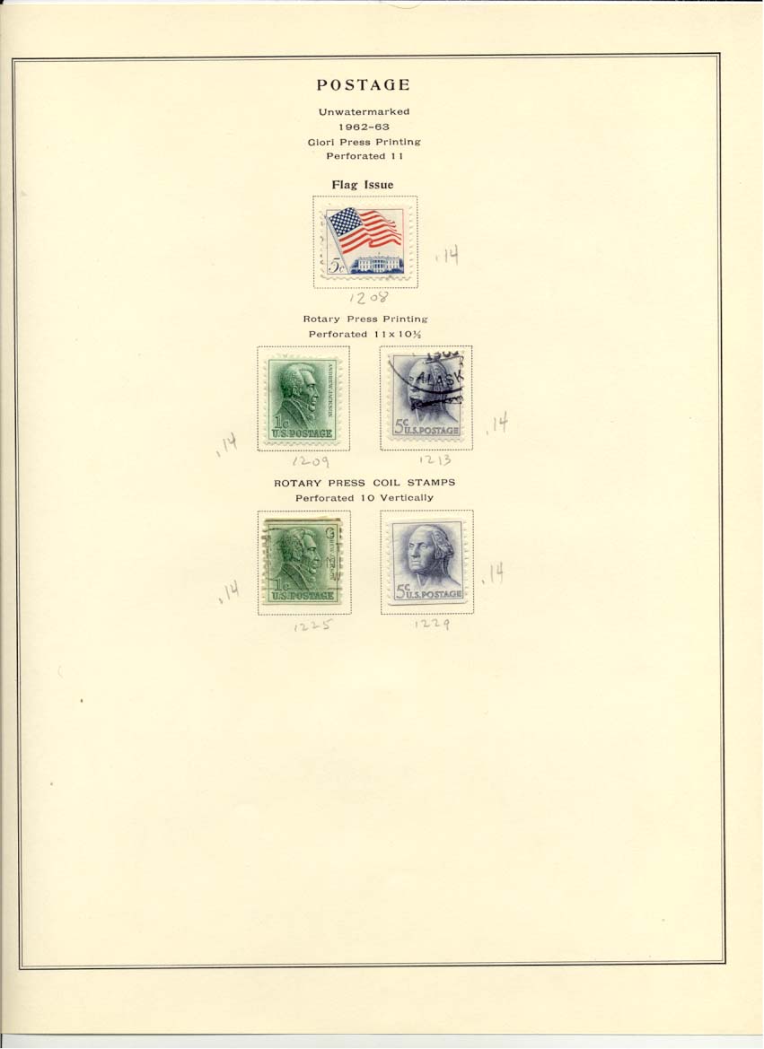 Postage Stamps Scott 1208 1209 1213 1225 1229