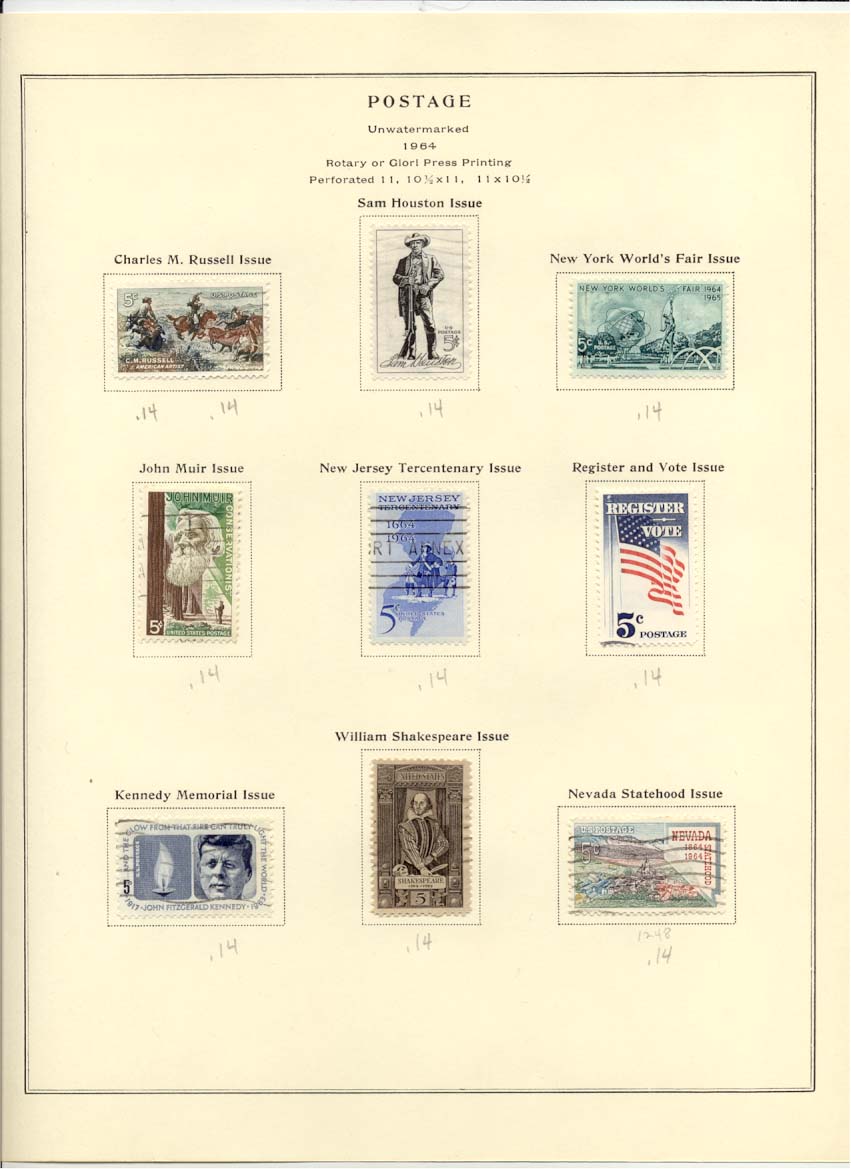 Postage Stamps Scott 1243 1242 1244 1245 1247 1249 1146 1250 1248