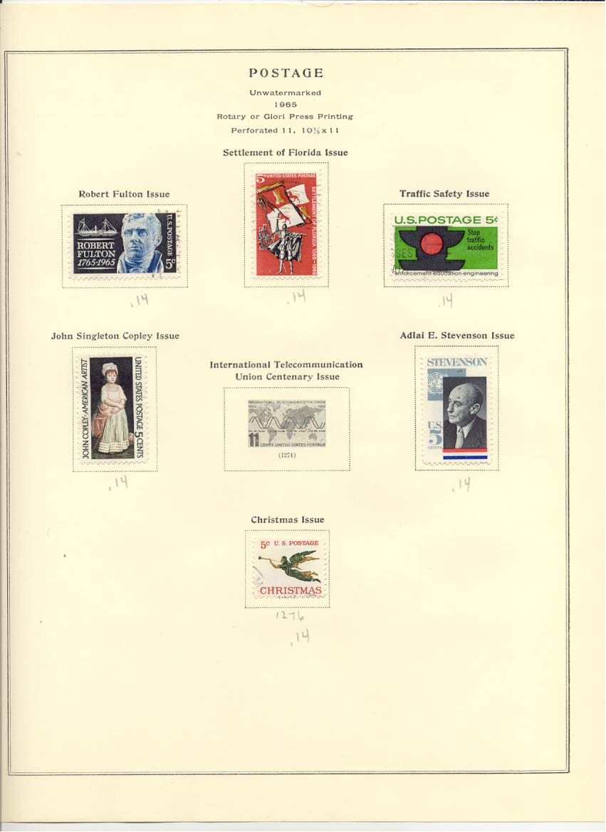 Postage Stamps Scott 1270 1271 1272 1273 1275 1276