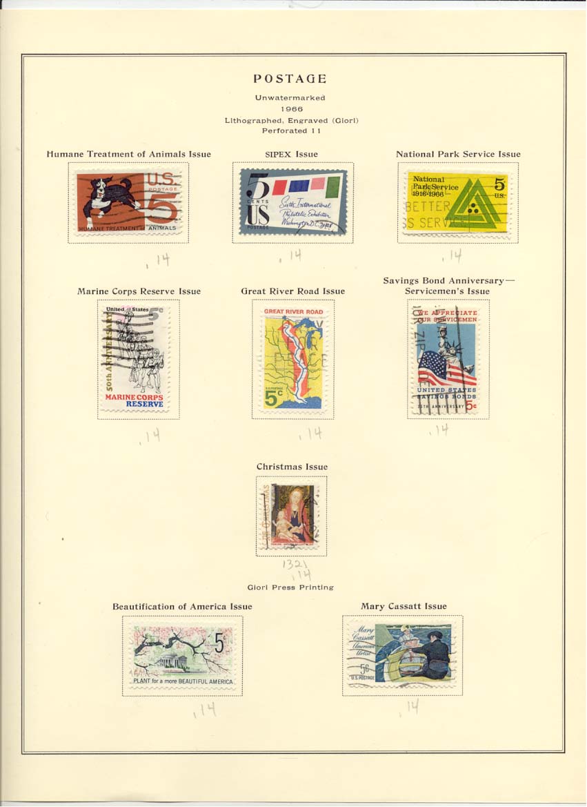 Postage Stamps Scott 1307 1310 1314 1315 1319 1320 1321 1318 1322