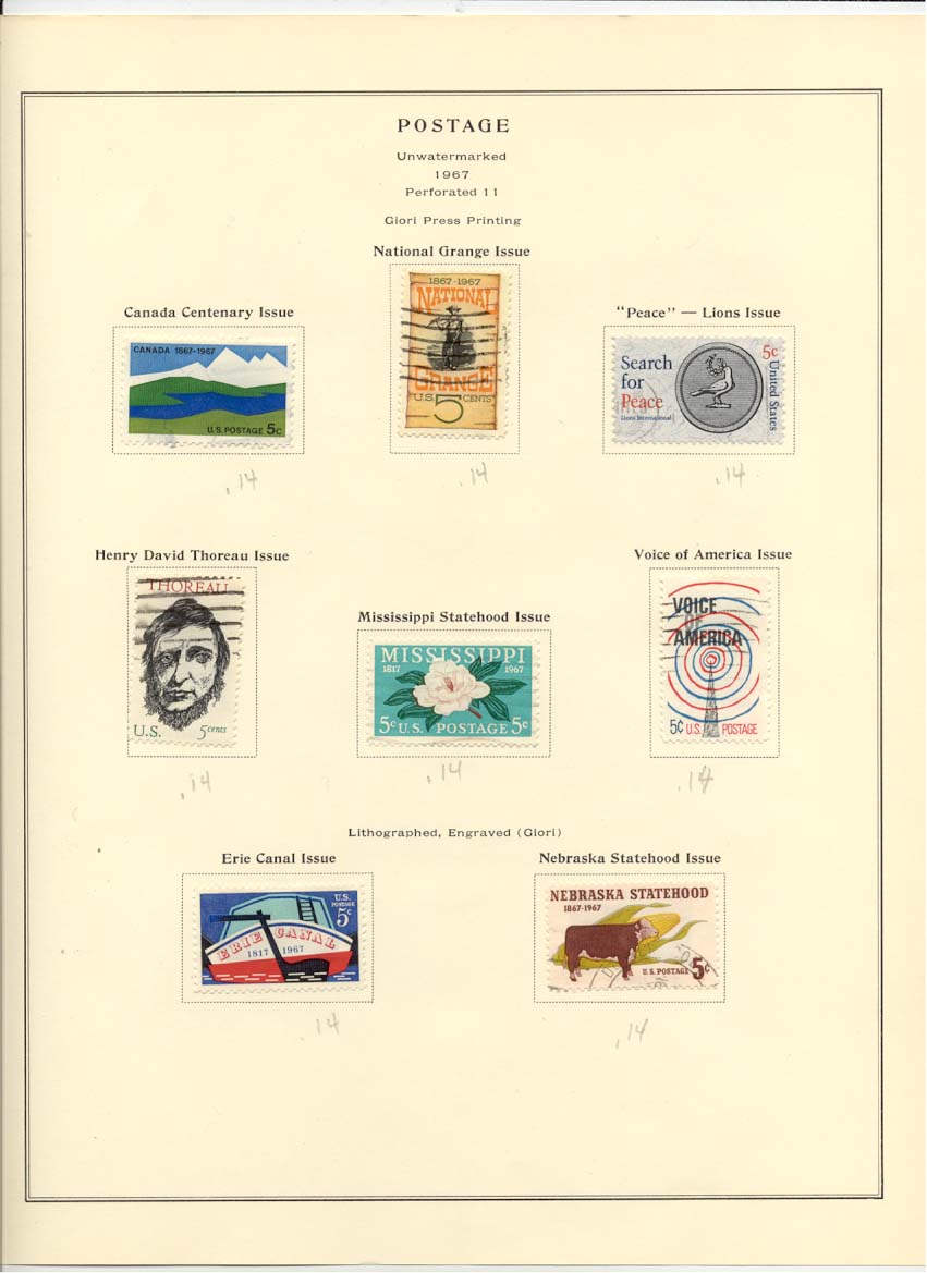 Postage Stamps Scott 1324 1323 1326 1327 1337 1329 1325 1328