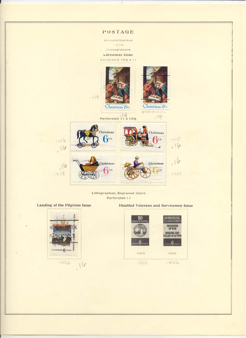 Postage Stamps Scott 1414 1415 1416 1417 1418 1420