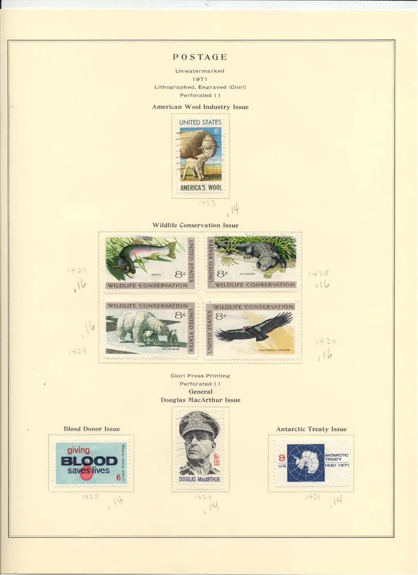 Postage Stamps Scott 14223 1427 1428 1429 1430 1425 1424 1431