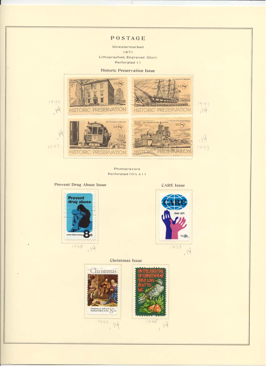 Postage Stamps Scott 1440 1441 1442 1443 1438 1439 1444 1445