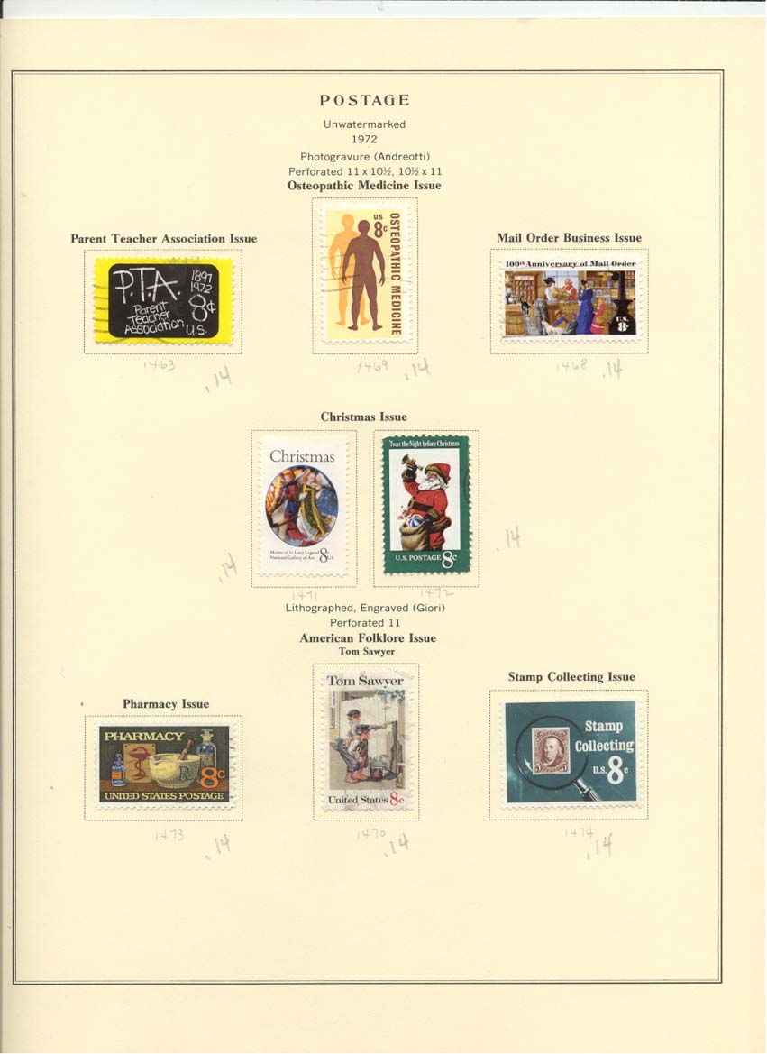 Postage Stamps Scott 1463 1469 1468 1471 1472 1473 1470 1474