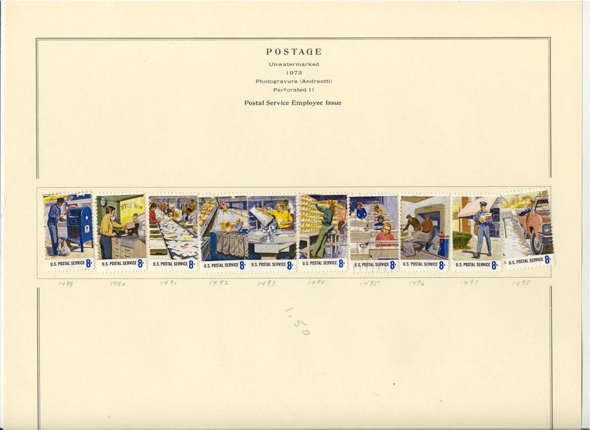 Postage Stamps Scott 1489 1490 1491 1492 1493 1494 1495 1496 1497 1498