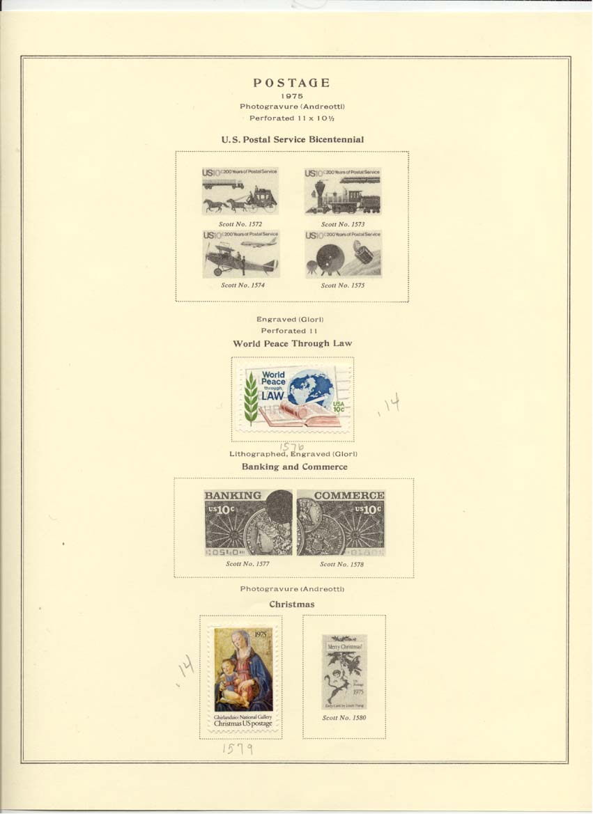 Postage Stamps Scott 1576 1579