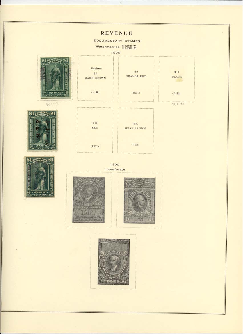 Documentary Revenue Stamps Catalog R173