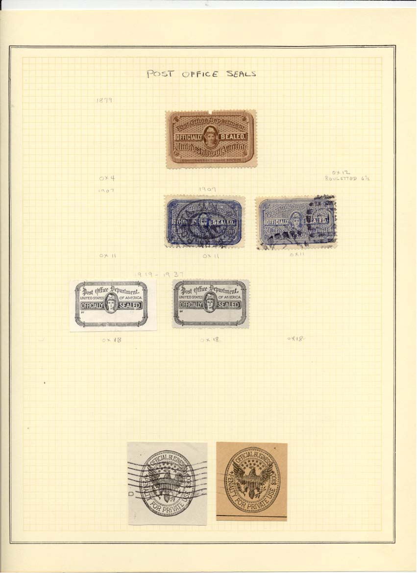 Post Office Seals Catalog OX4 OX11 OX18