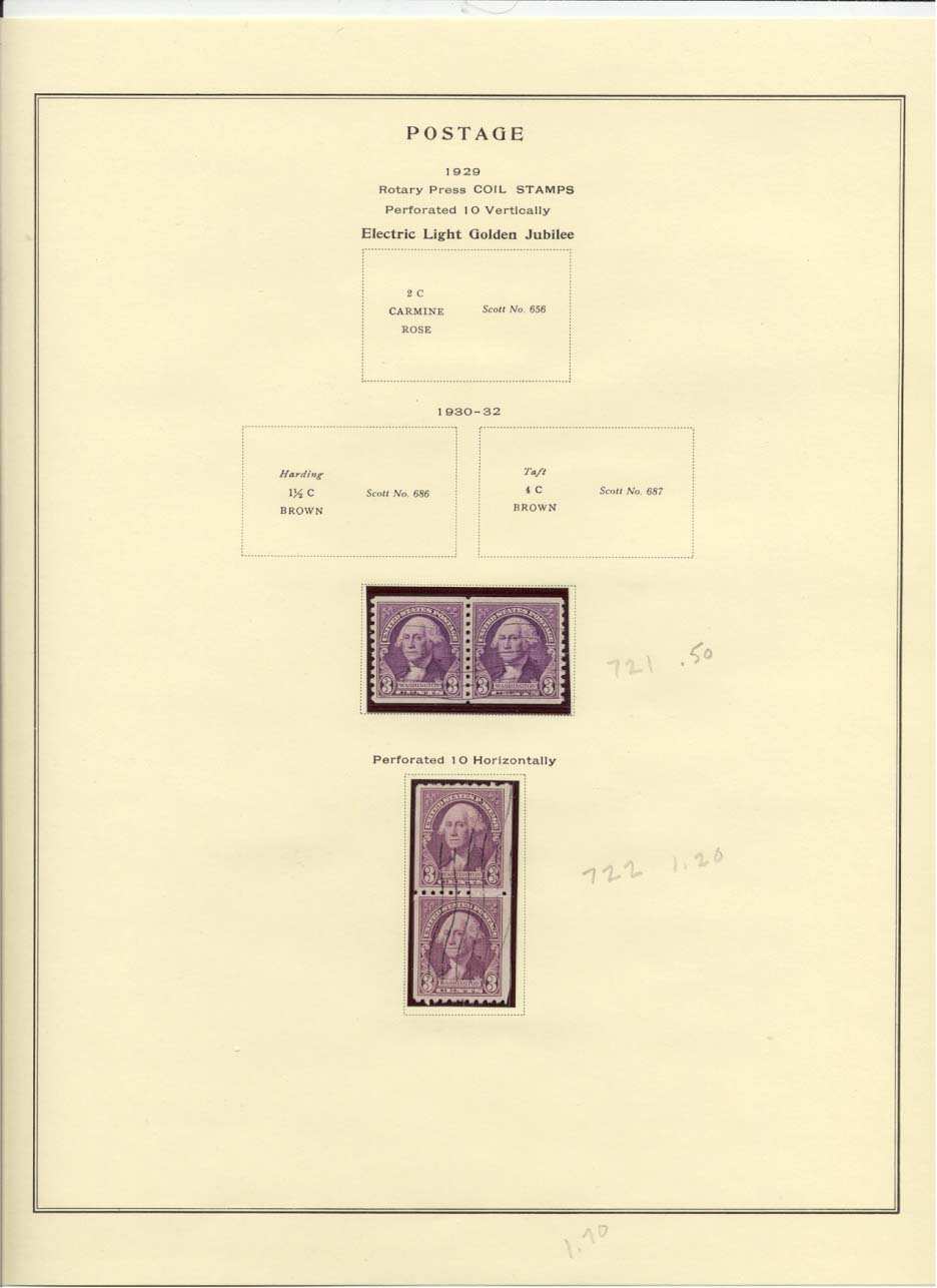 Postage Stamps Scott #721 and 722